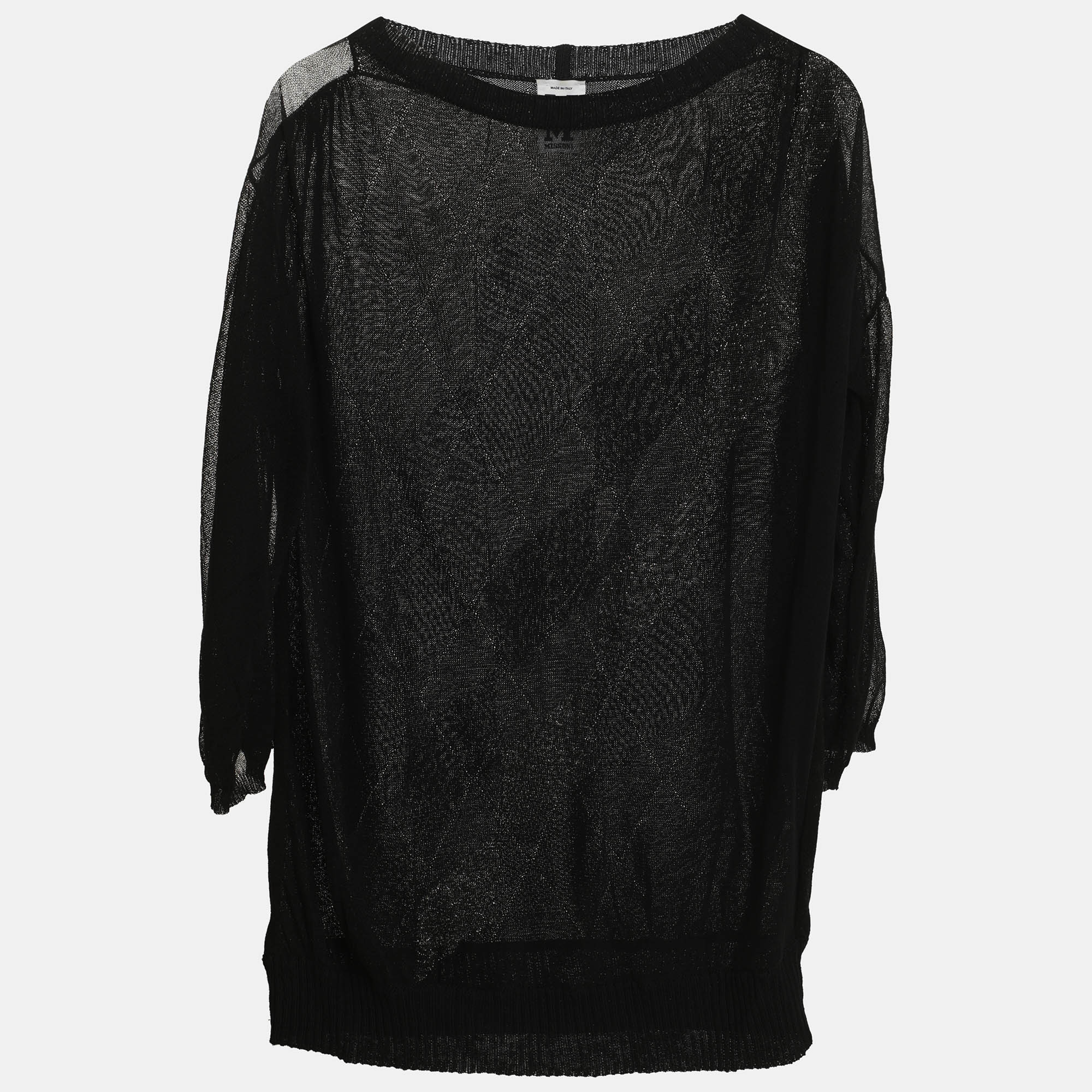 M Missoni Black Knit Sweater M