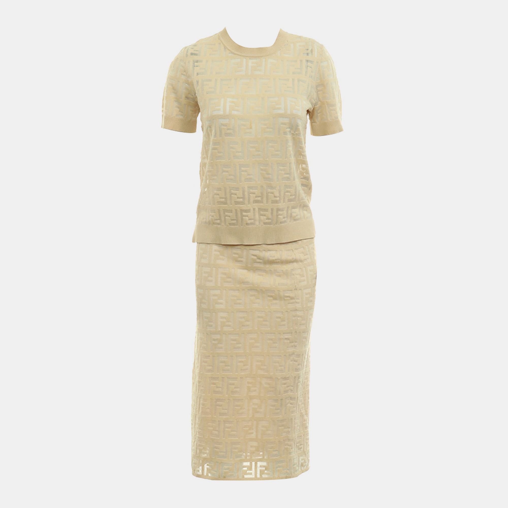 Fendi FF Knitted Skirt and Top Set