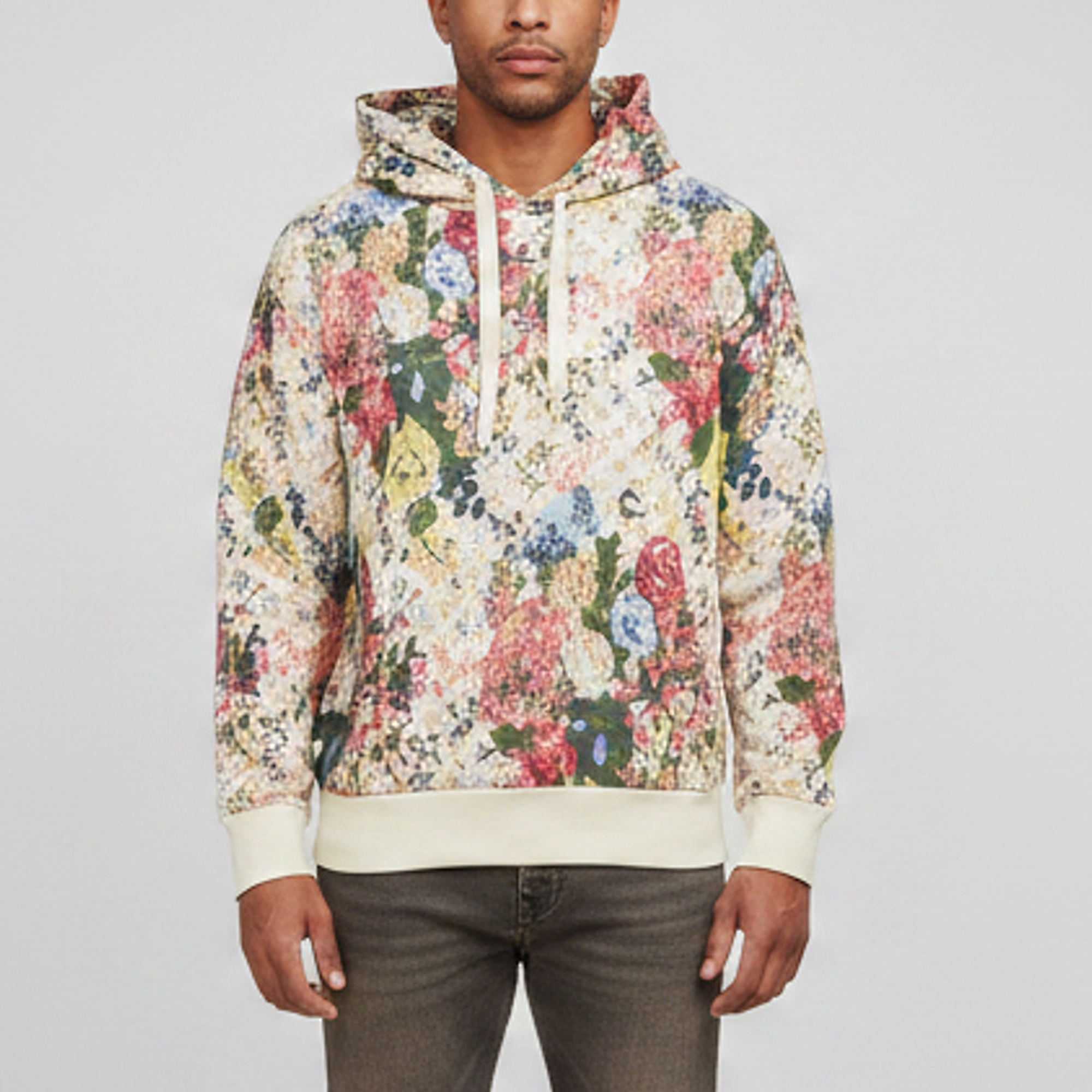 Louis Vuitton Multicolor Floral Monogram Jacquard Knit Hoodie M