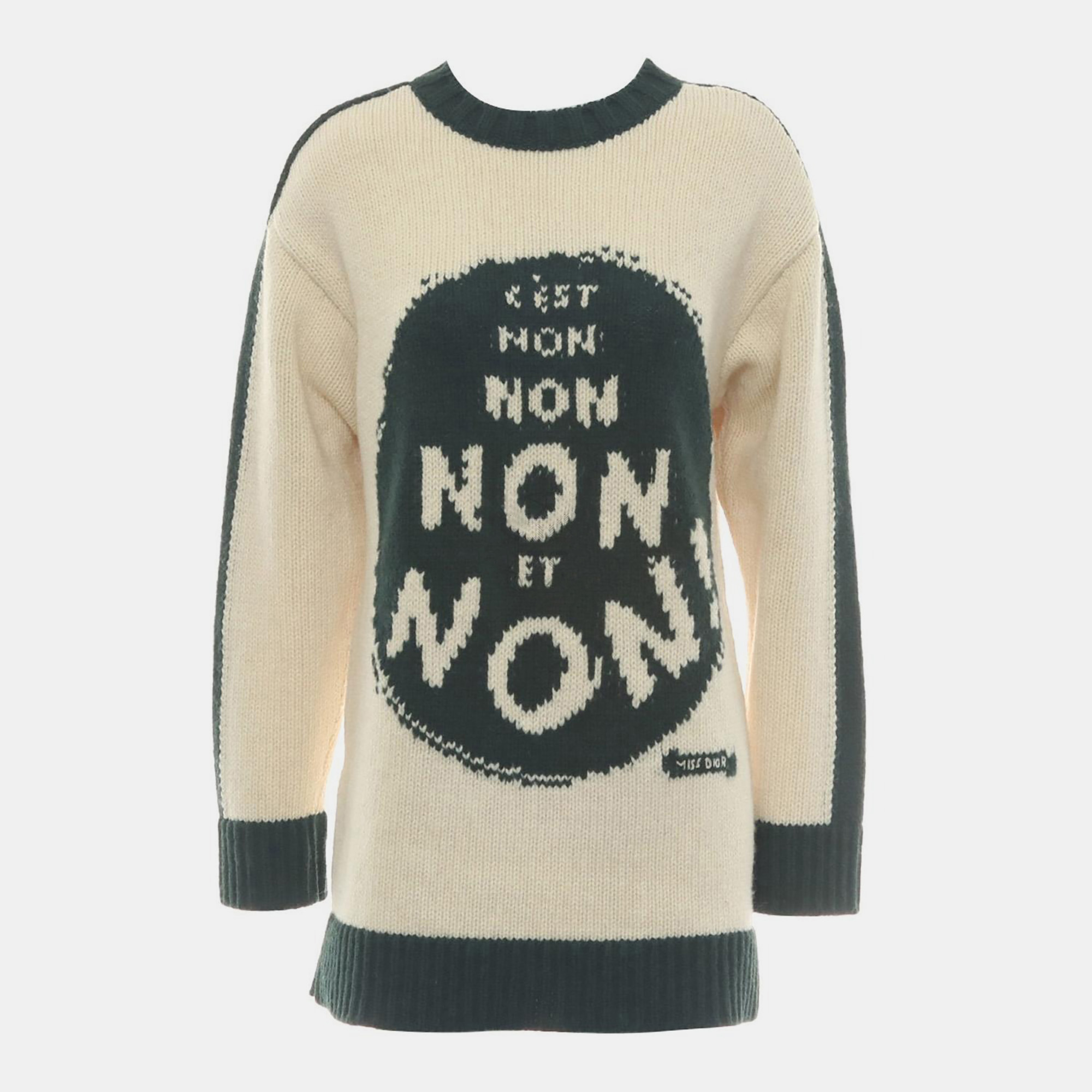 Dior "C'est Non Non Non Et Non!" Knit Sweater US 6