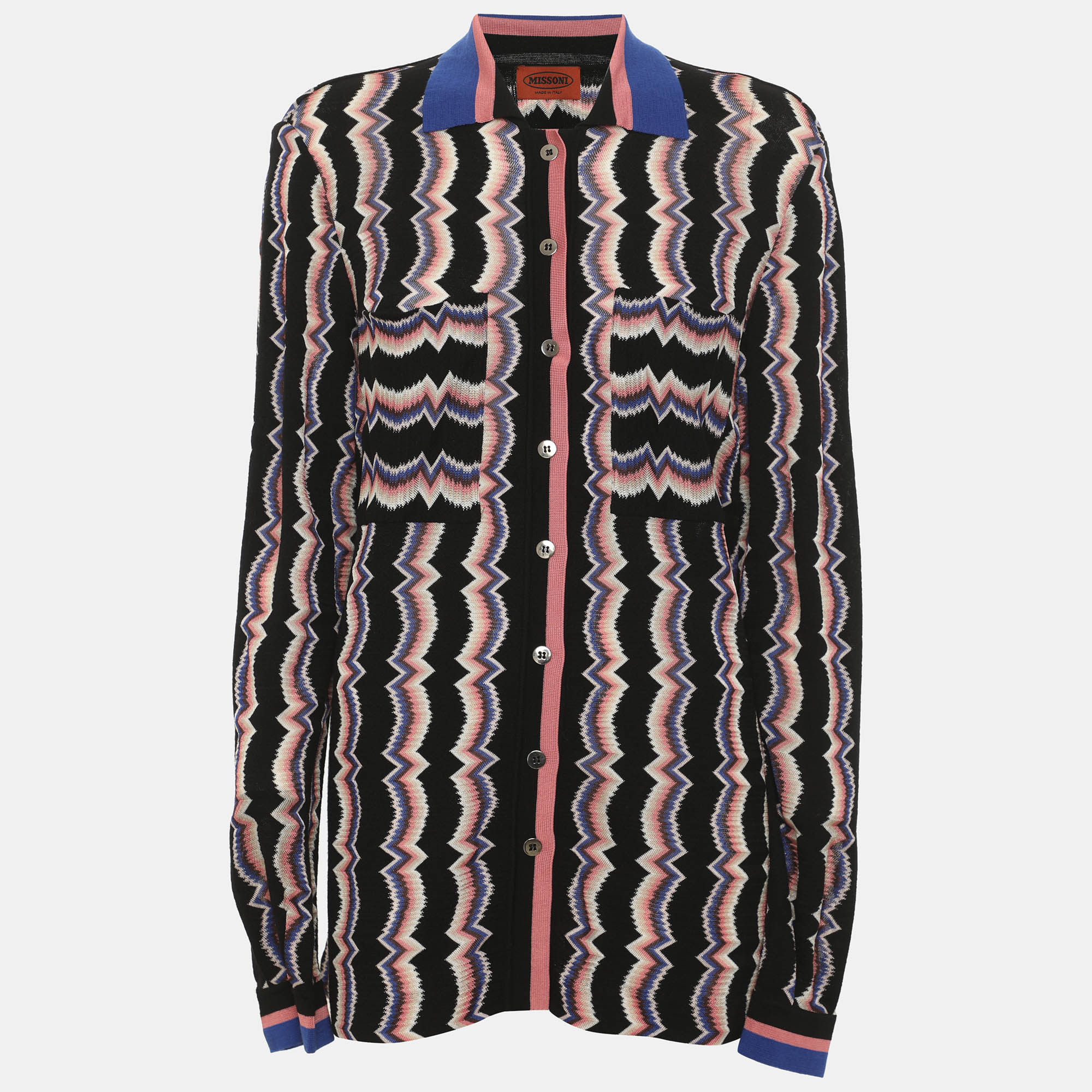 Missoni Multicolor Patterned Knit Long Sleeve Tops M
