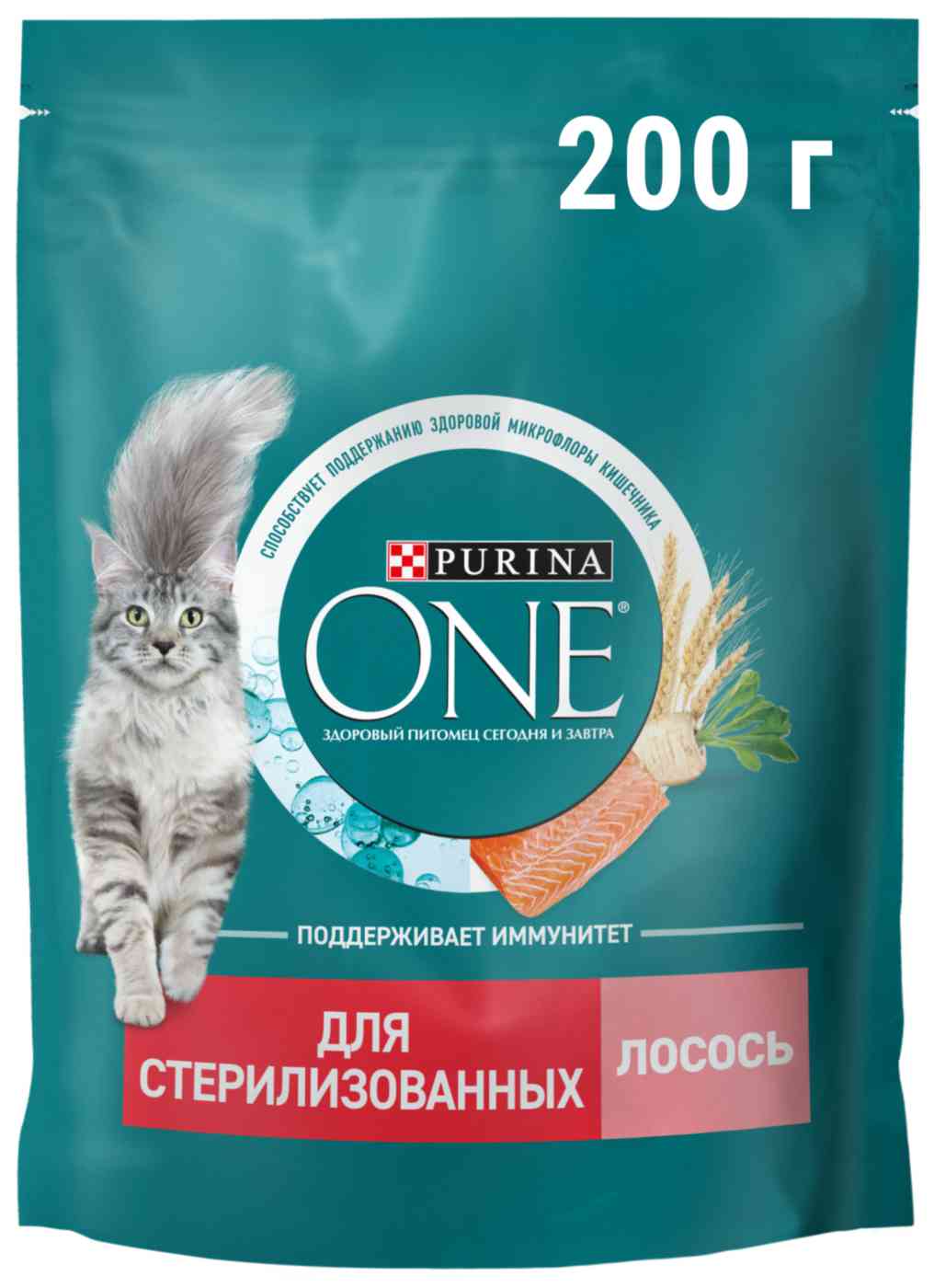 Сухой корм для стерилизованных кошек Purina One лосось