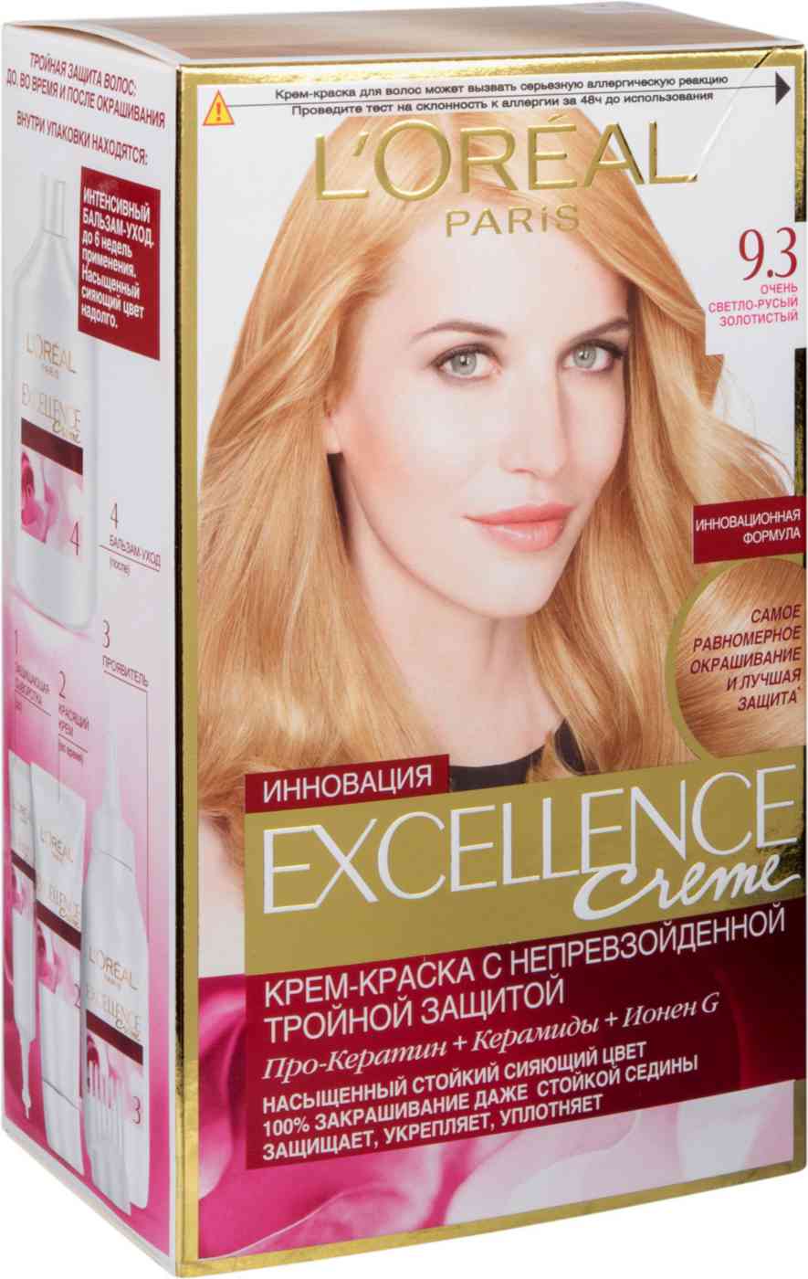 Крем-краска для волос L'Oreal Paris Excellence 9.3 Светло-русый золотистый