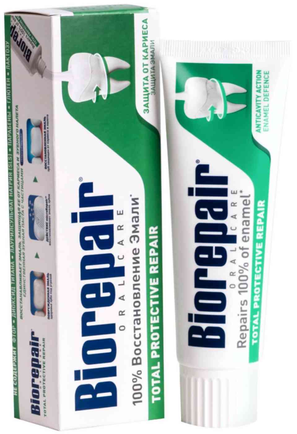 Зубная паста Biorepair Total Protective Repair восстановление эмали