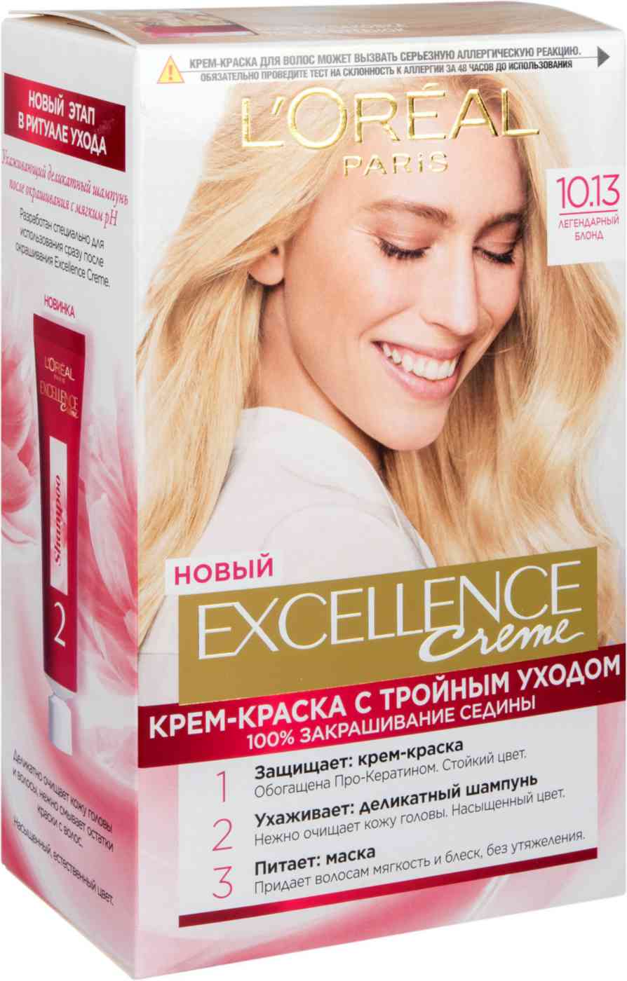 Крем-краска для волос L'Oreal Paris Excellence 10.13 Легендарный блонд