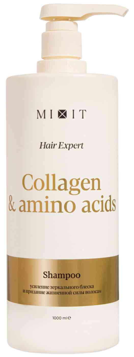 Шампунь для волос Mixit Hair Expert Collagen & Amino Acids для усиления блеска и придания силы