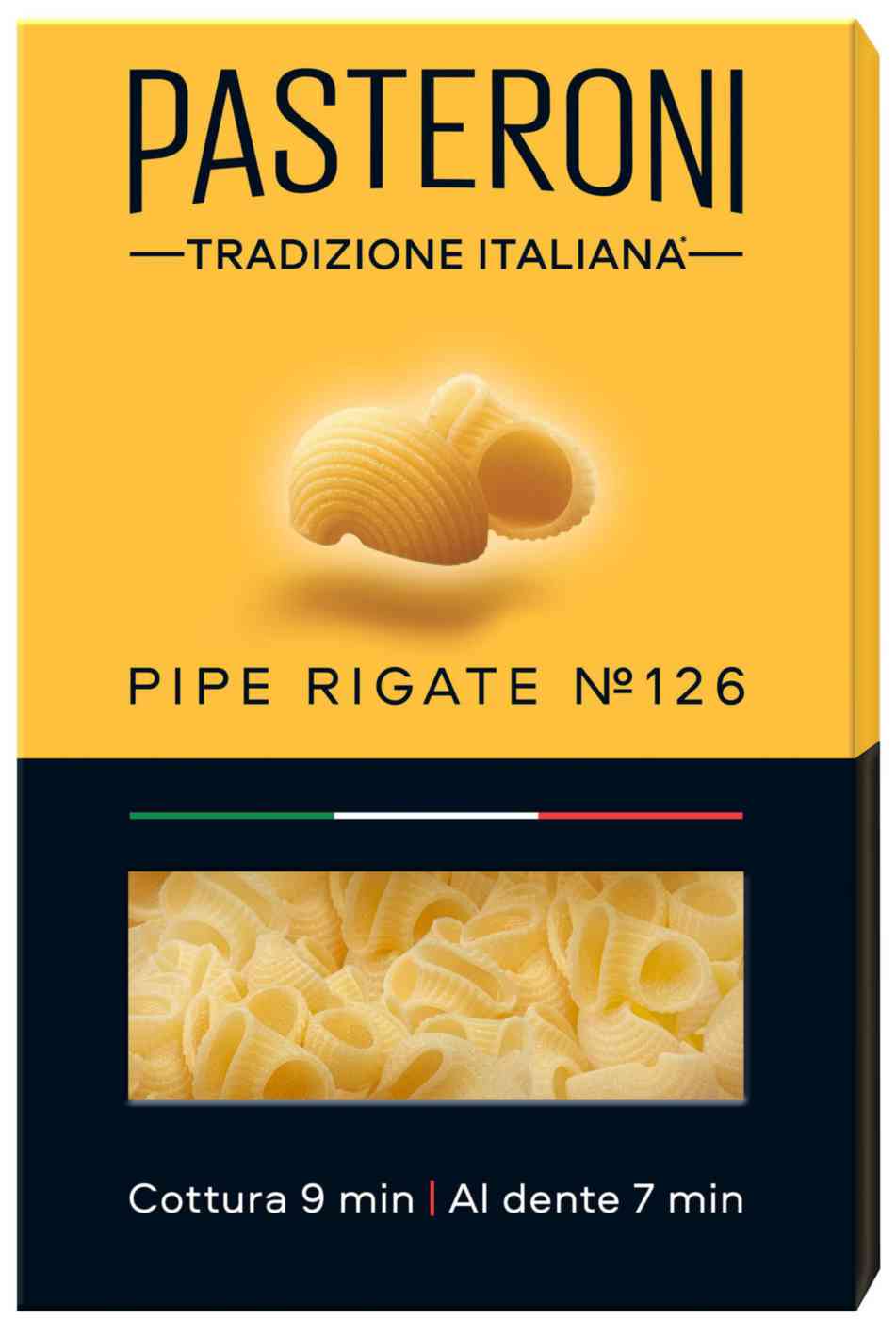 Макаронные изделия Pasteroni Pipe Rigate №126
