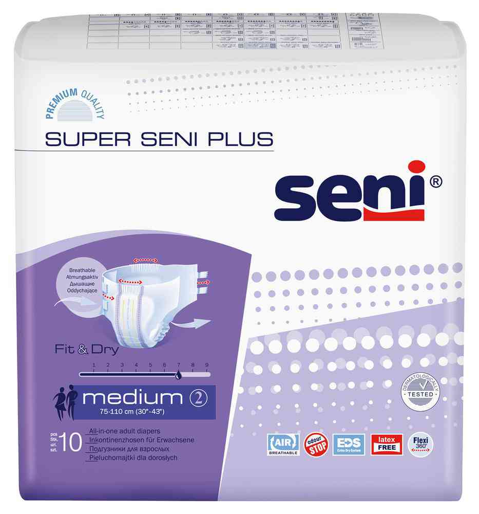 Подгузники для взрослых Super Seni Plus medium 2 (75-110 см)