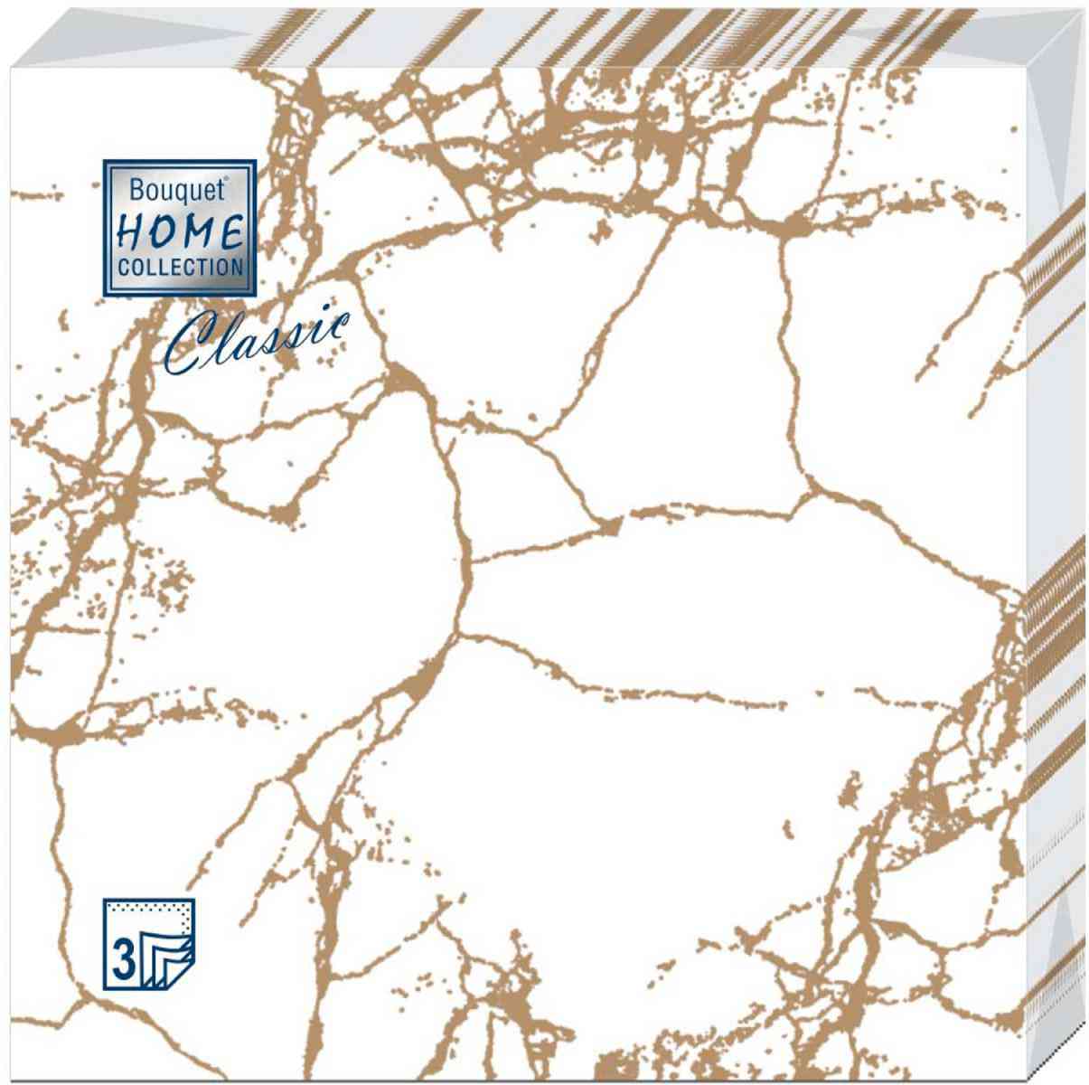 Салфетки декоративные Bouquet Home Collection Classic Мрамор 3 слоя
