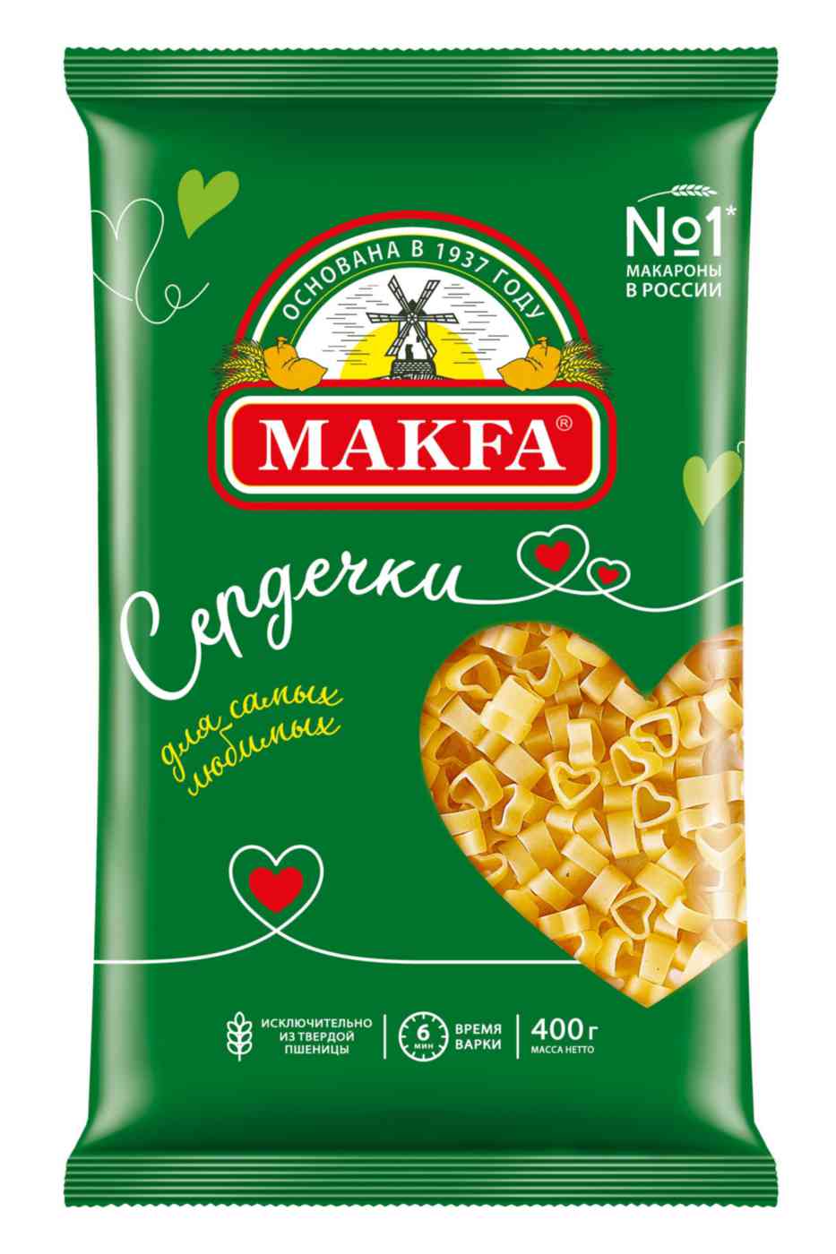 Макаронные изделия Makfa Сердечки