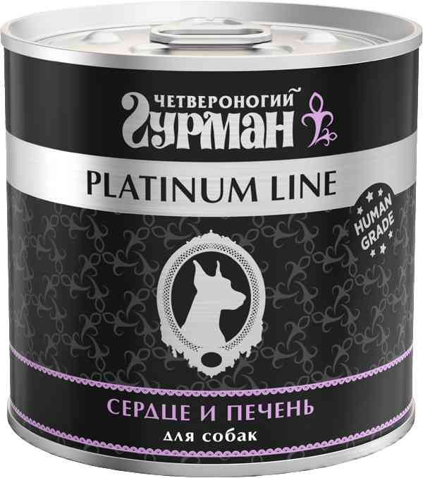 Влажный корм для собак Четвероногий гурман Platinum Line сердце-печень