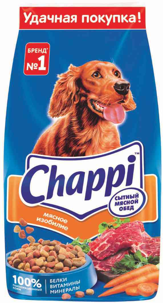 Сухой корм для собак Chappi мясное изобилие