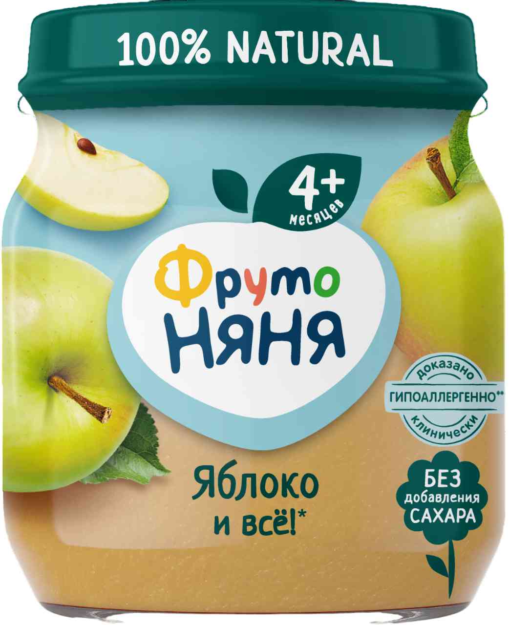 Пюре ФрутоНяня Яблоко, с 4 месяцев