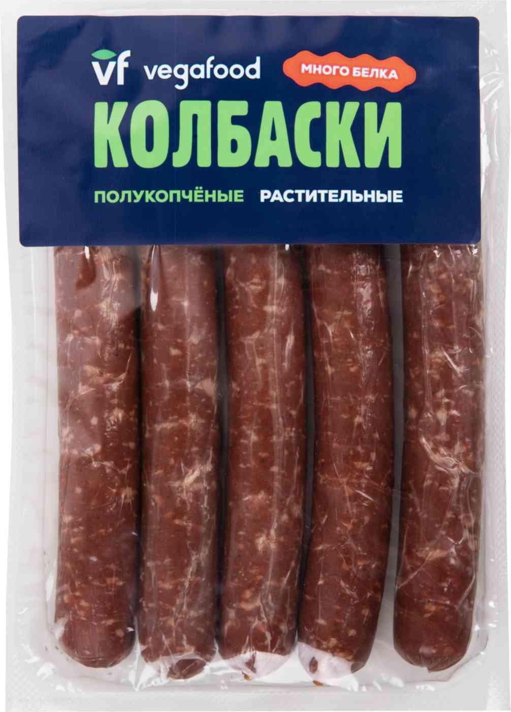 Продукт растительный Vegafood колбаски полукопченые Окраина