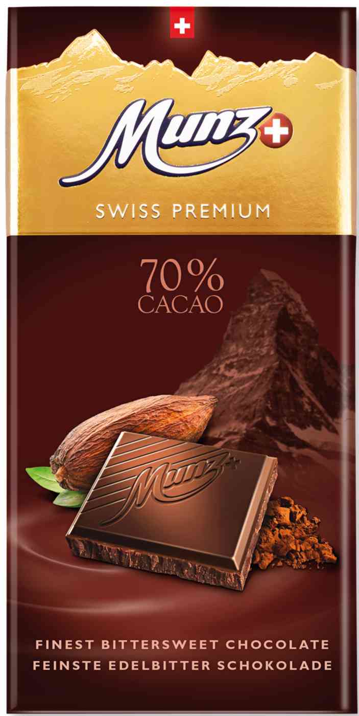 Шоколад горький Munz+ 70 % какао