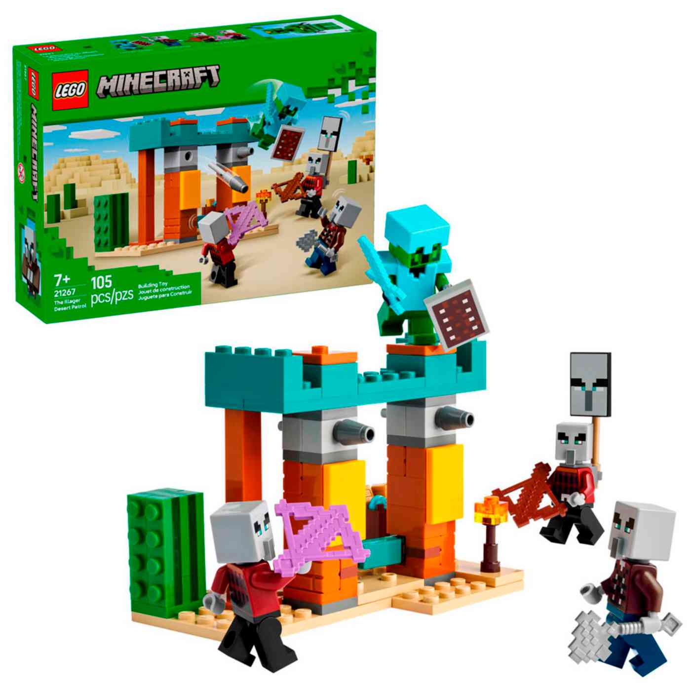 Конструктор LEGO Minecraft 21267 Сельский патруль в пустыне 7+