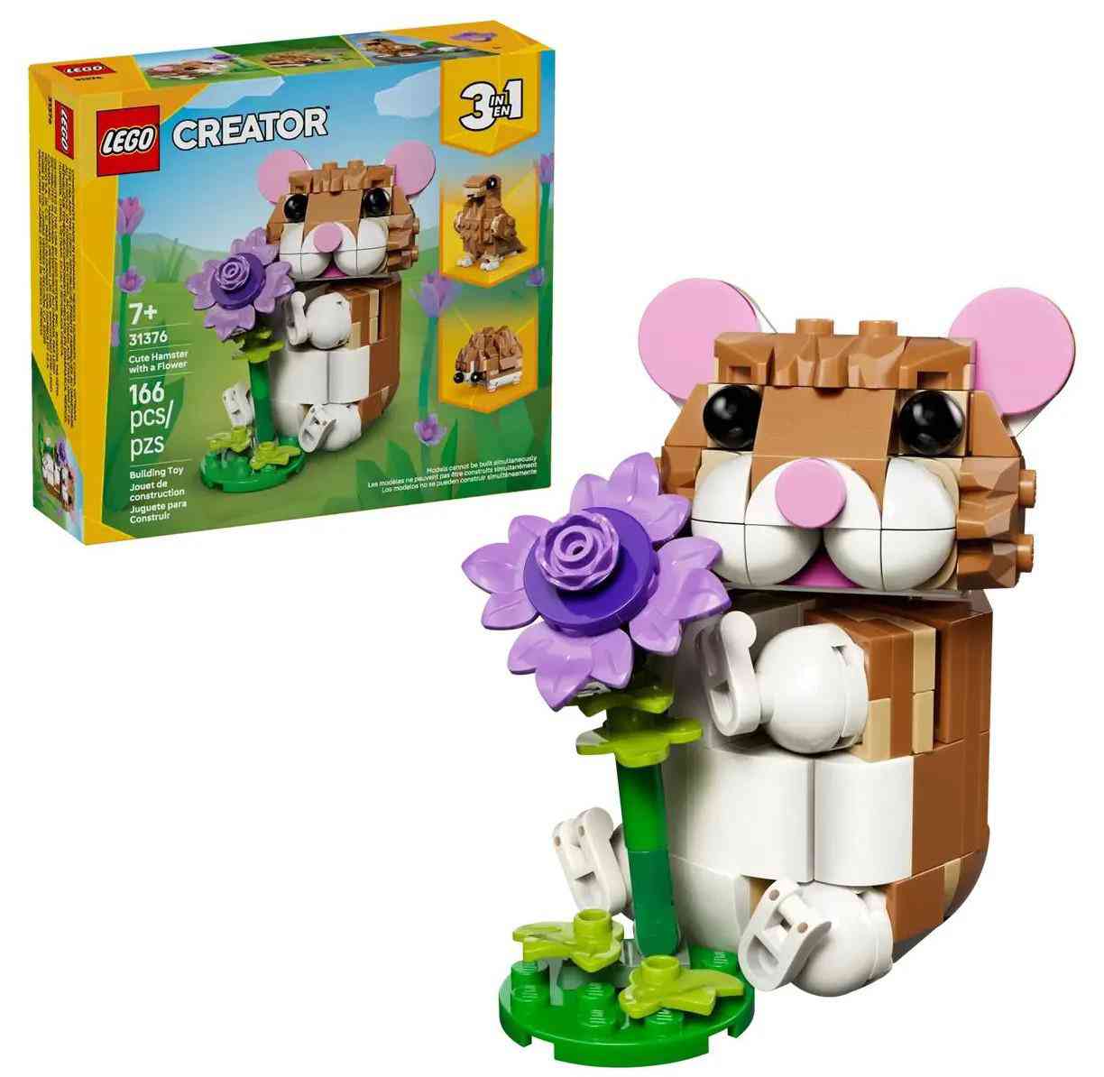 Конструктор LEGO Creator 31376 3-in-1 Милый хомяк с цветком 7+