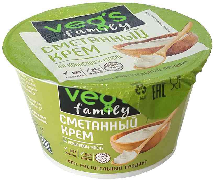 Крем сметанный на кокосовом масле Veg's Family