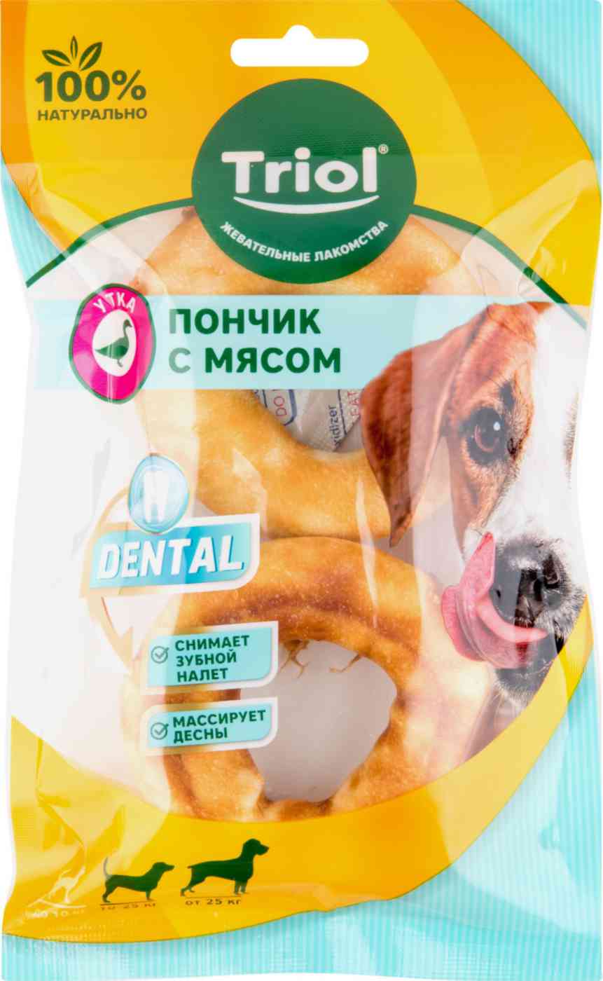 Лакомство для собак Triol Dental Пончик с мясом утки