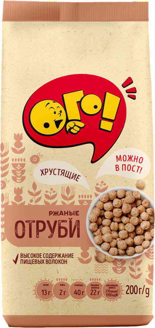 Отруби ржаные Ого! экструдированные