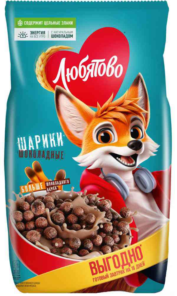 Готовый завтрак Любятово Шоколадные шарики