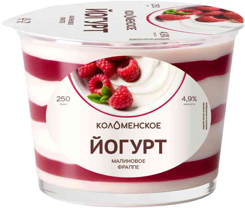 Йогурт Коломенский Малиновое фраппе 4,9%
