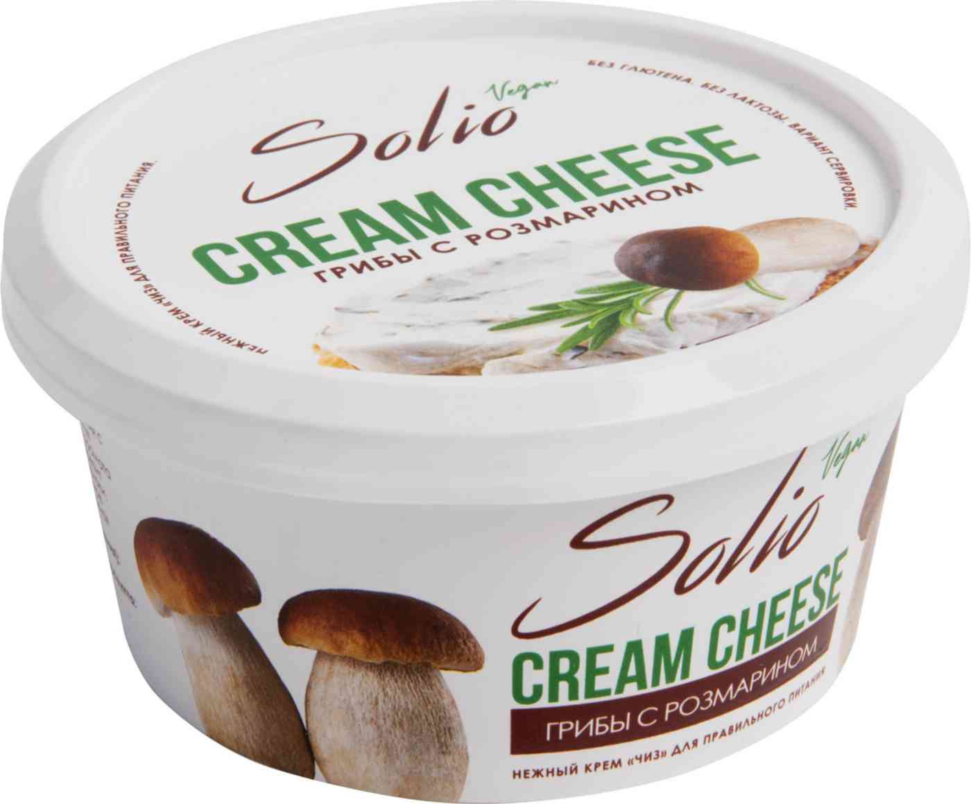 Крем Чиз на растительной основе Solio Грибы с розмарином 20%