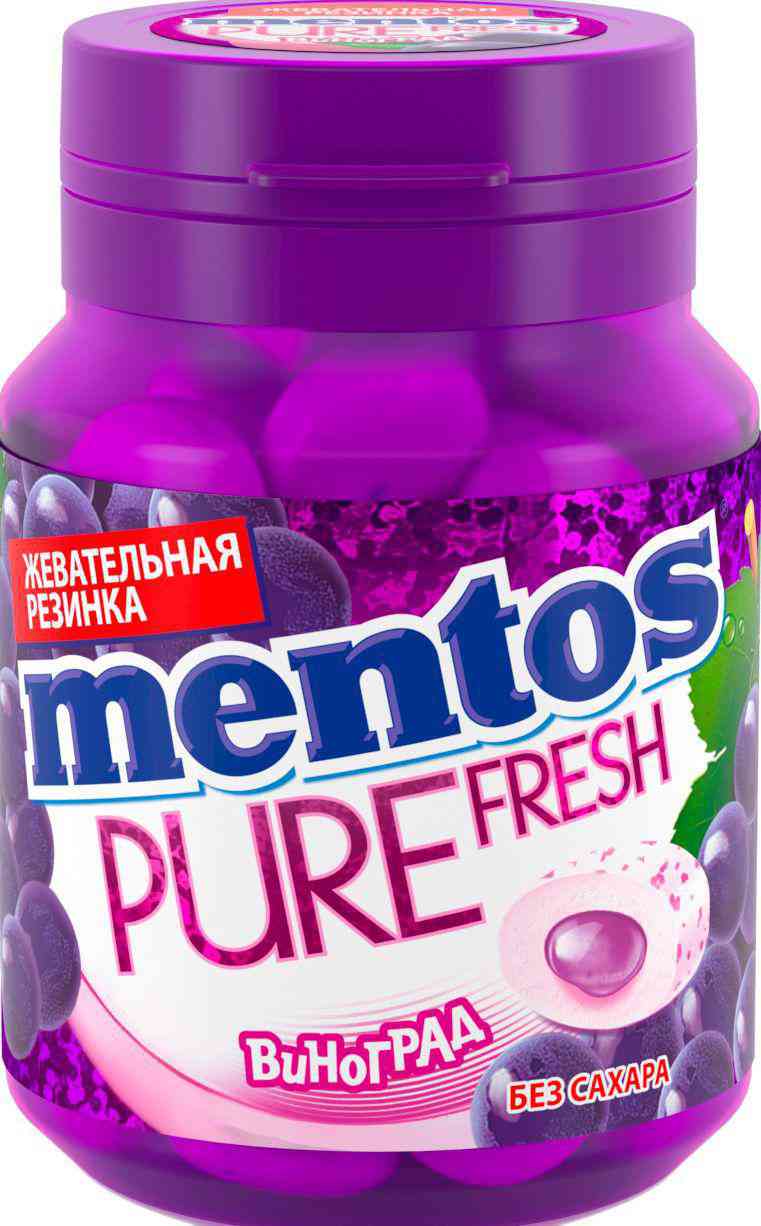 Жевательная резинка Mentos Pure Fresh вкус Виноград