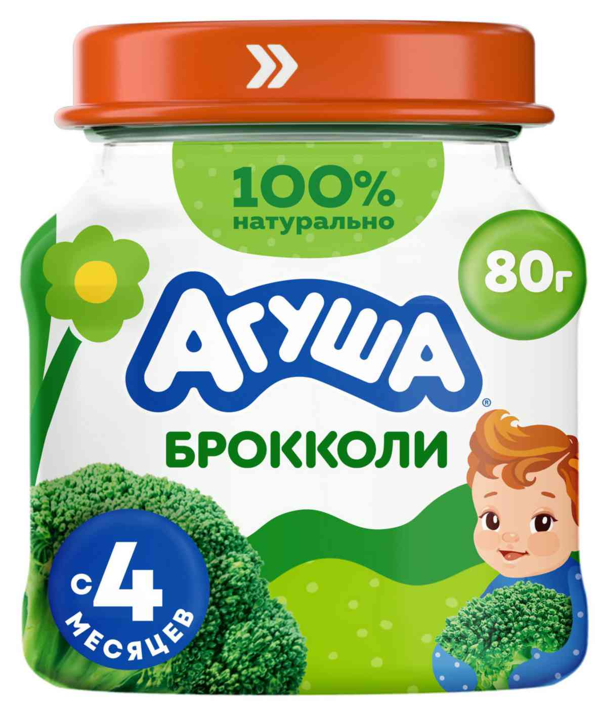 Пюре овощное Агуша брокколи с 4 месяцев
