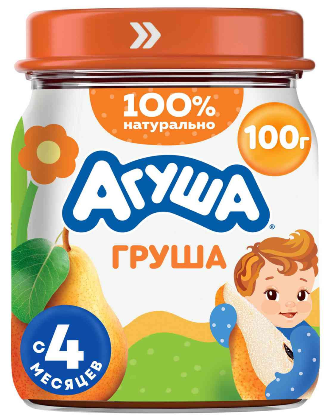 Пюре фруктовое Агуша груша с 4 месяцев