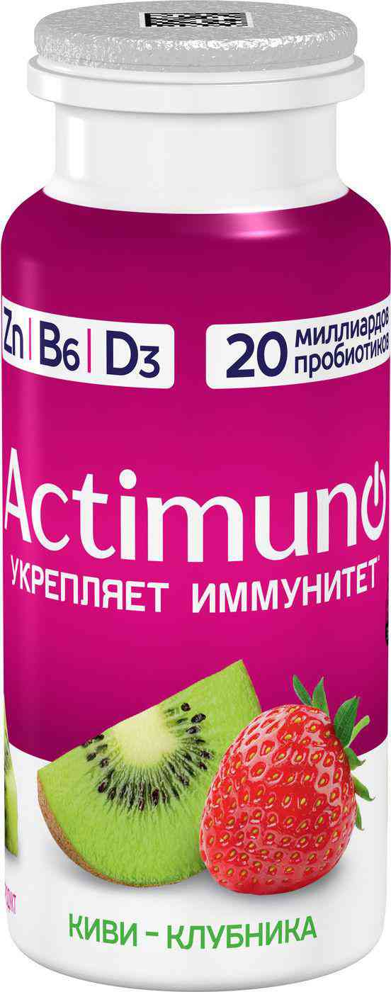 Кисломолочный напиток Actimuno с киви и клубникой 1,5%