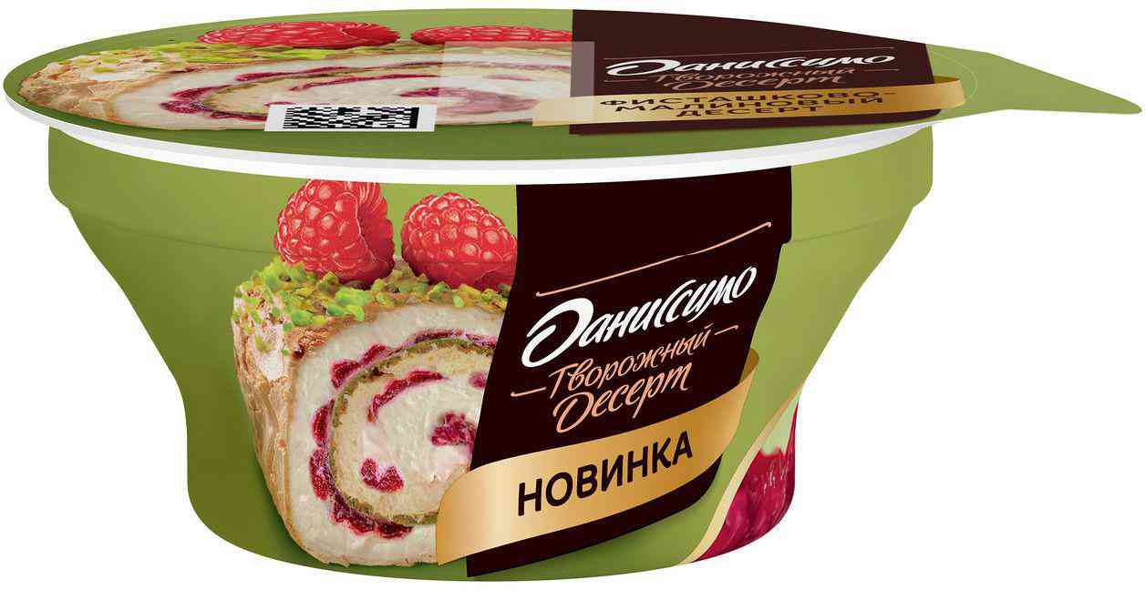 Продукт творожный Даниссимо Фисташка малина 3,9%