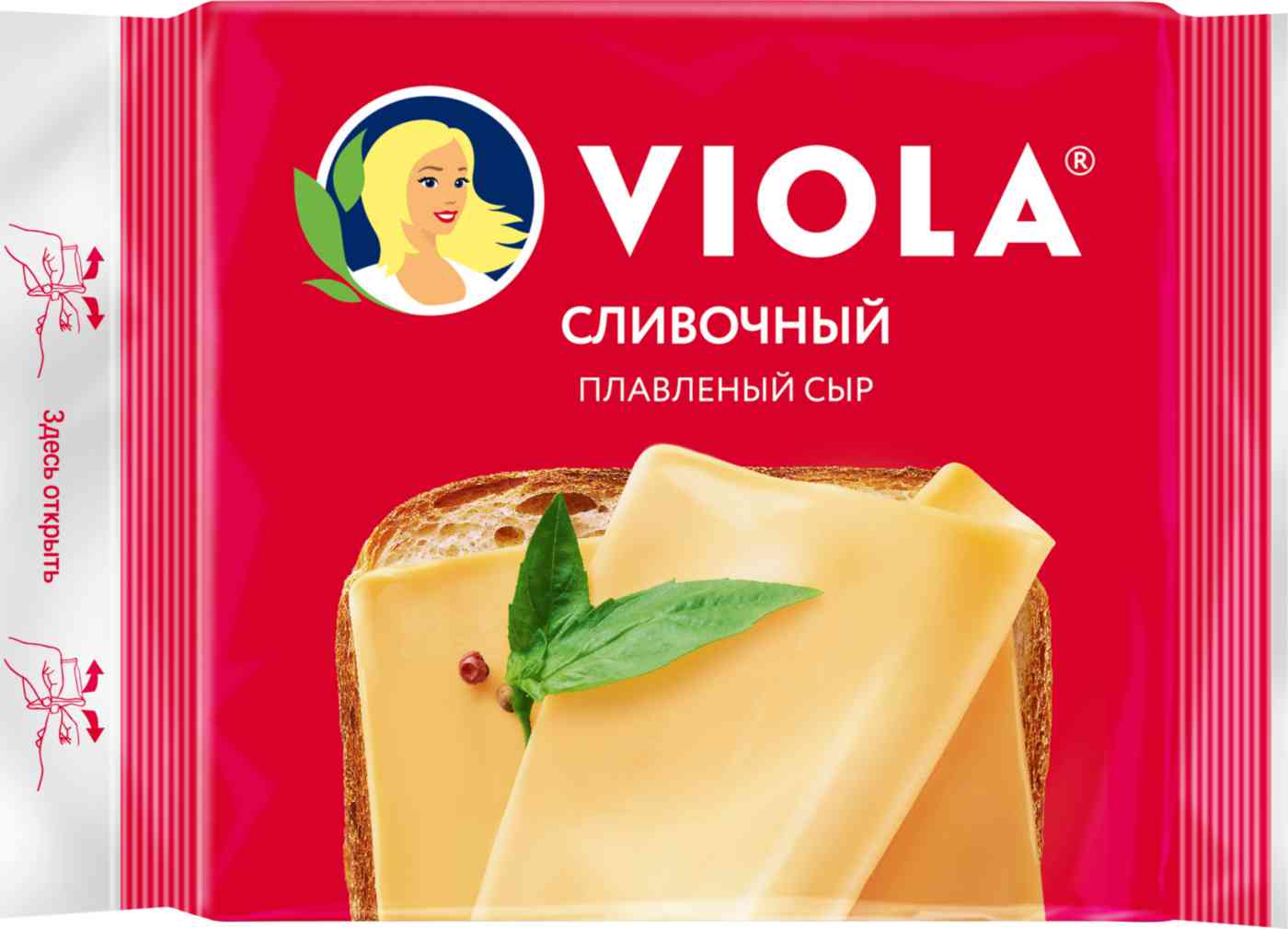 Сыр плавленый Viola Сливочный 45%, ломтики