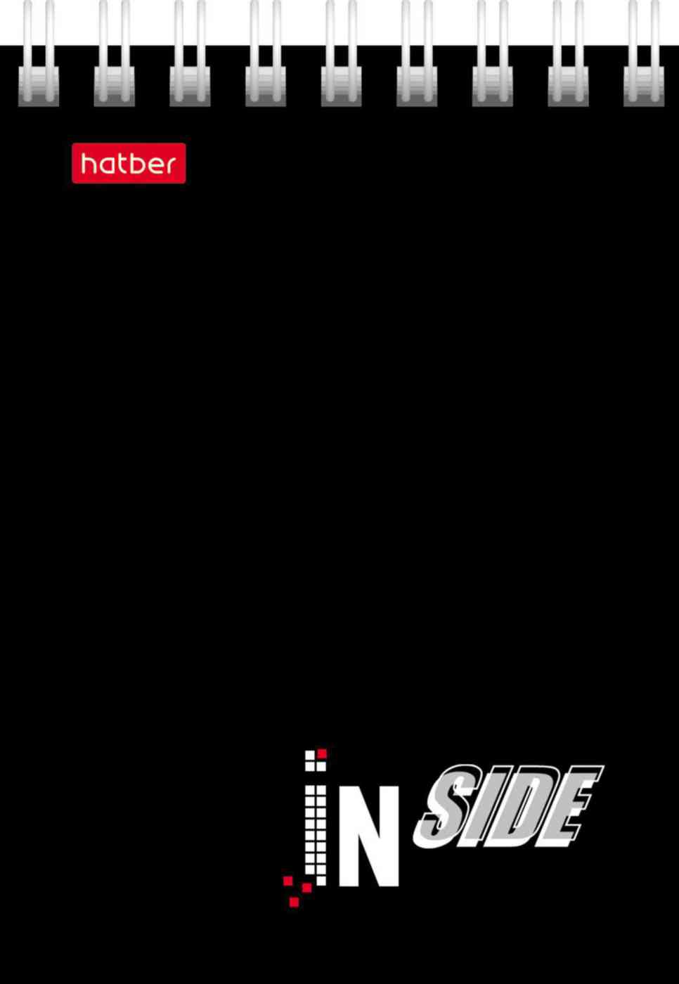 Блокнот А7 на спирали Hatber Inside в ассортименте