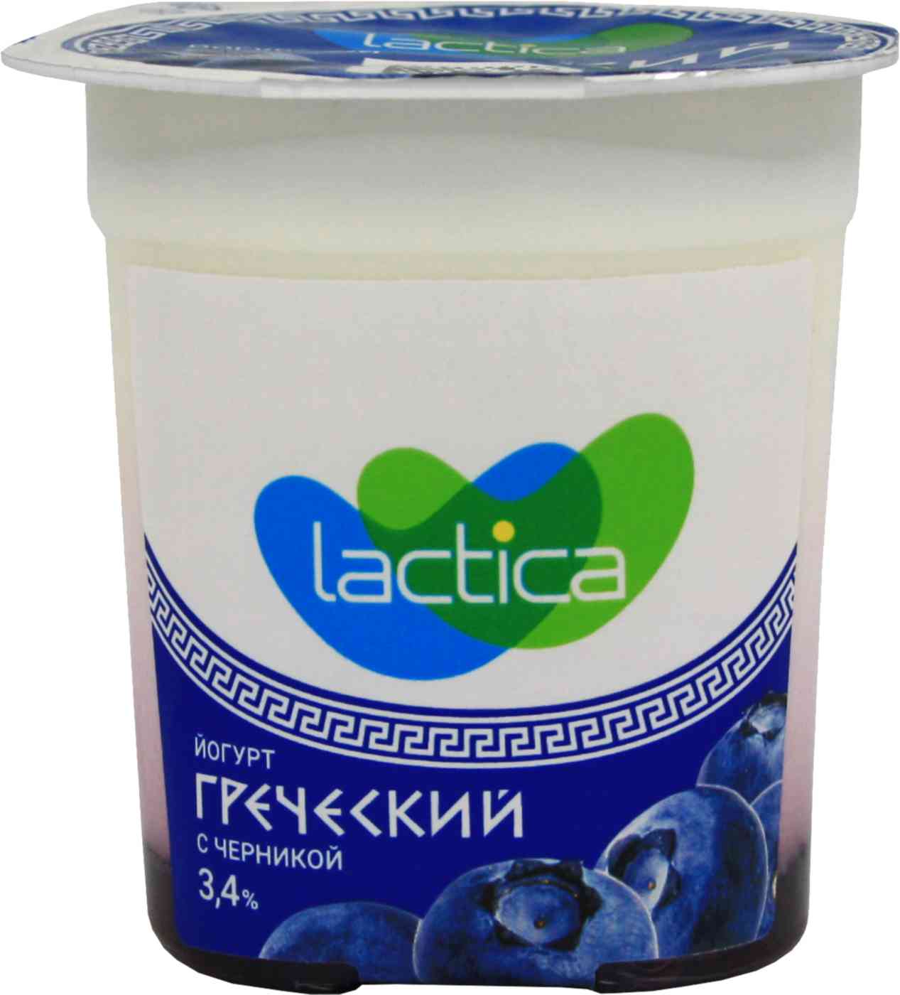 Йогурт греческий Lactica с черникой 3,4%