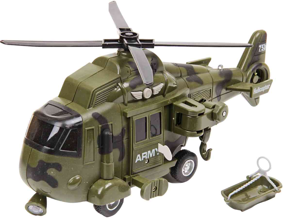 Вертолет инерционный Drift Спецтехника Military army 1:16 цвет, в ассортименте