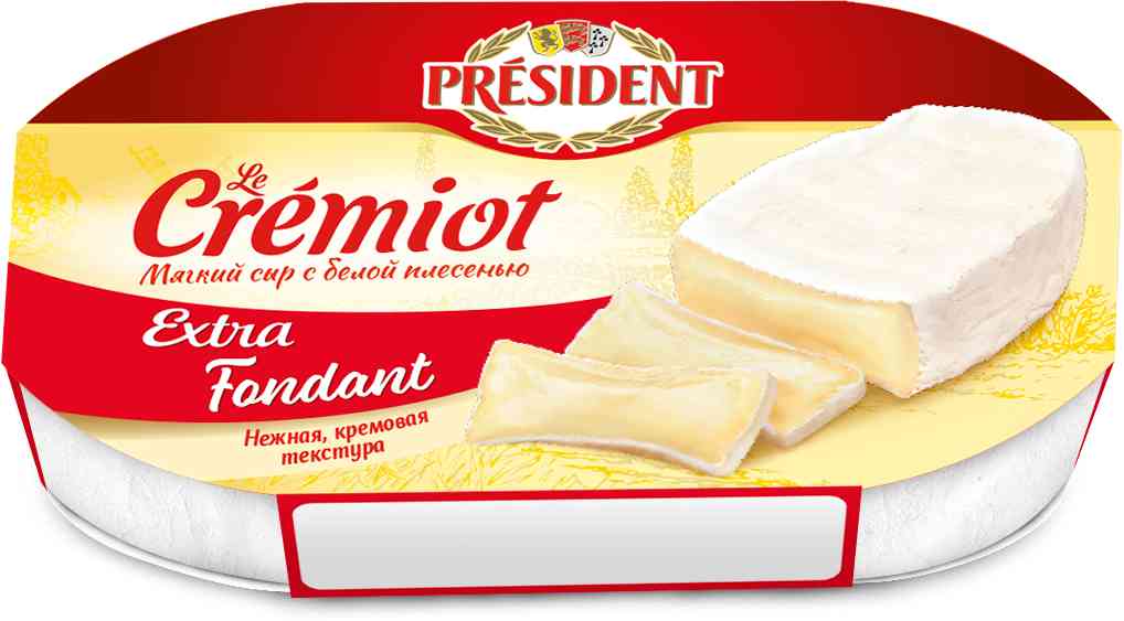 Сыр мягкий с белой плесенью President Le cremiot extra fondant 60%