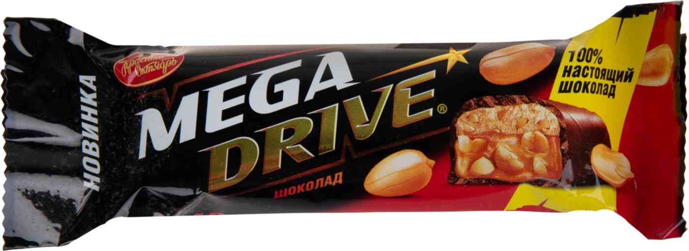 Батончик Mega Drive арахис-нуга-мягкая карамель