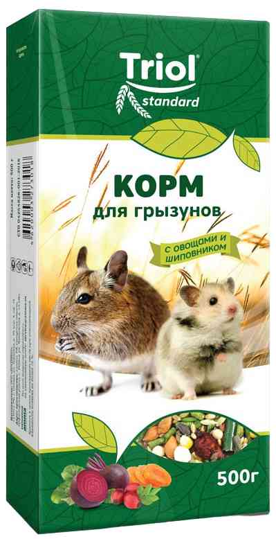 Корм для грызунов Triol с овощами и шиповником