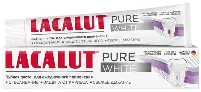 Зубная паста Lacalut Pure White для ежедневного применения