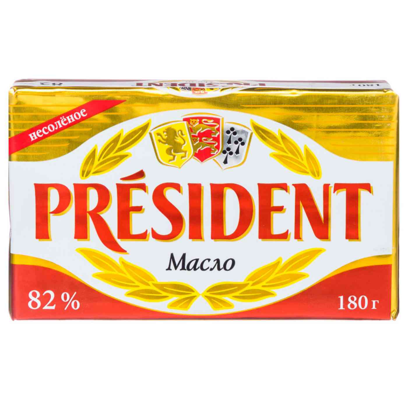 Масло сливочное President несолёное 82%