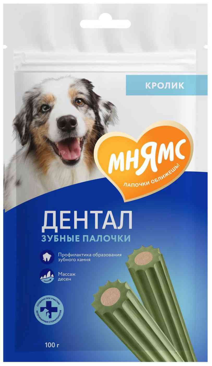 Лакомство для собак Мнямс Дентал Зубные палочки Кролик с хлорофиллом