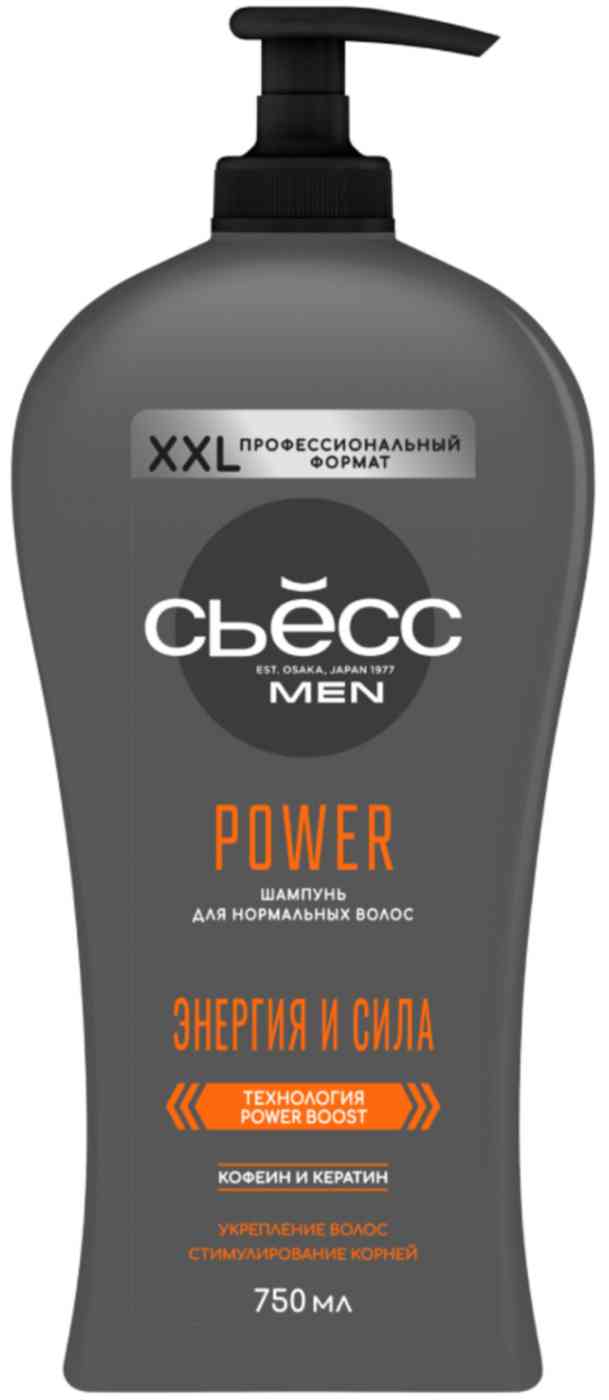 Шампунь для нормальных волос Сьёсс Men энергия и сила