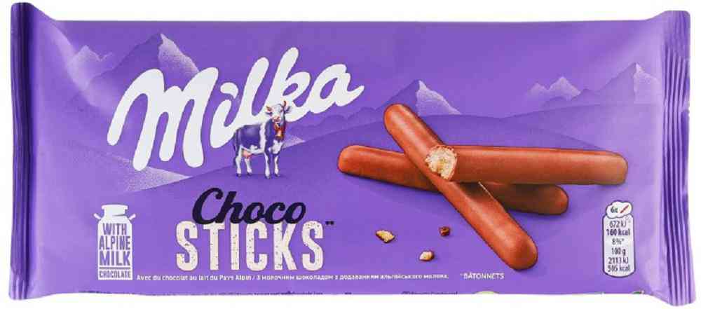 Печенье песочное Milka Шоколадные палочки