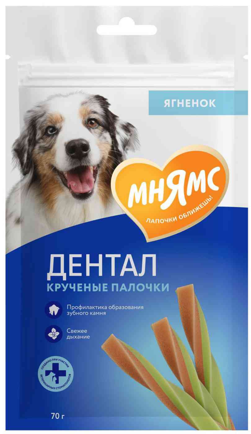 Лакомство для собак Мнямс Дентал Куриные палочки Ягненок