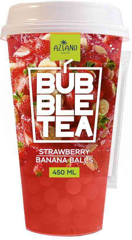Напиток Aziano Bubble Tea клубника-банан