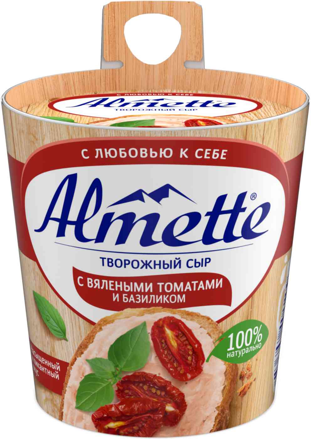 Сыр творожный Almette с вялеными томатами и базиликом 60%