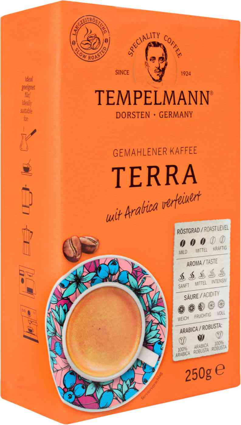 Кофе молотый Tempelmann Terra средняя степень обжарки