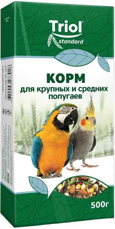 Корм для крупных и средних попугаев Triol Standard