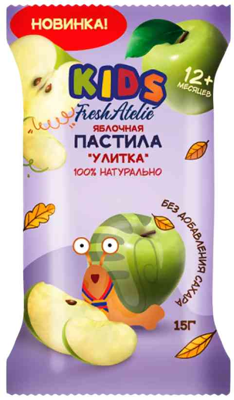Пастила Fresh Atelie Kids Улитка яблоко с 12 месяцев